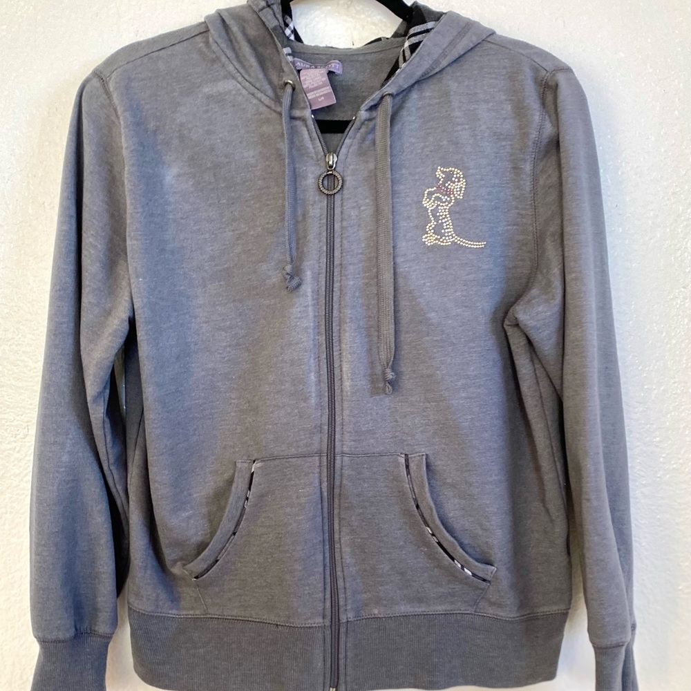 Laura Scott Zip Up Hooded Sweatshirt.